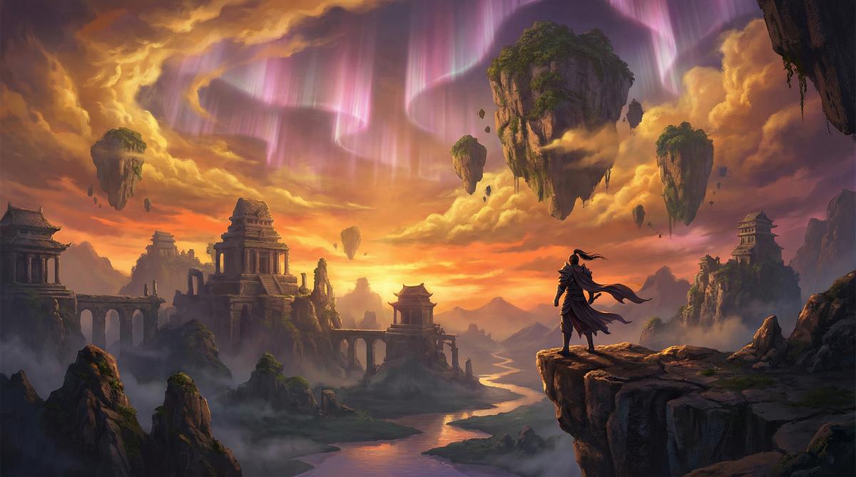 幼女漫画风景航拍视频演示